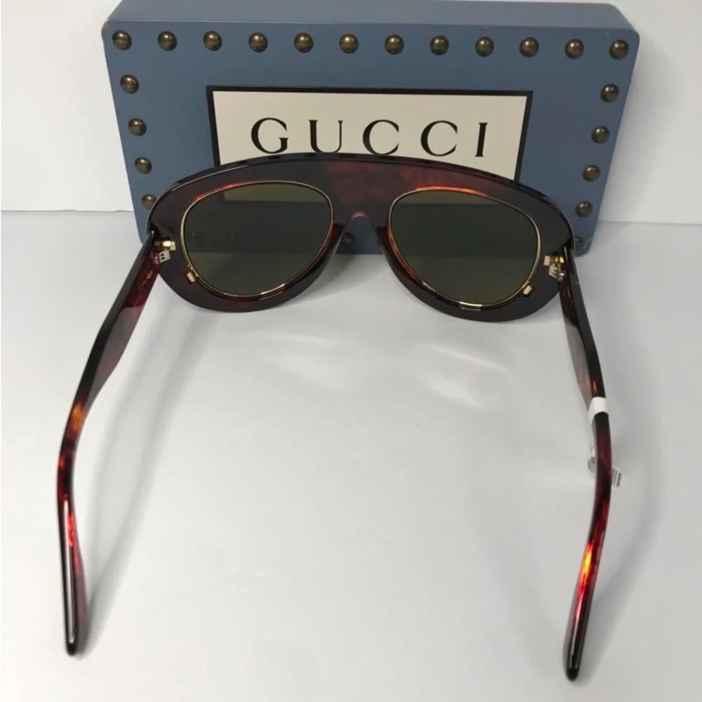 Gucci Eyewear GG1152S 002 tortoiseshell pilot-frame sunglasses